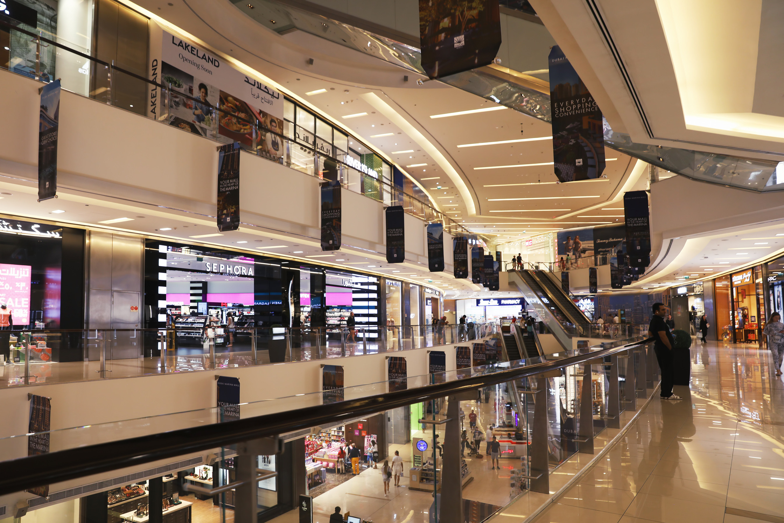 DUBAI, UNITED ARAB EMIRATES - NOVEMBER 03, 2018: Luxury Modern Shopping Mall