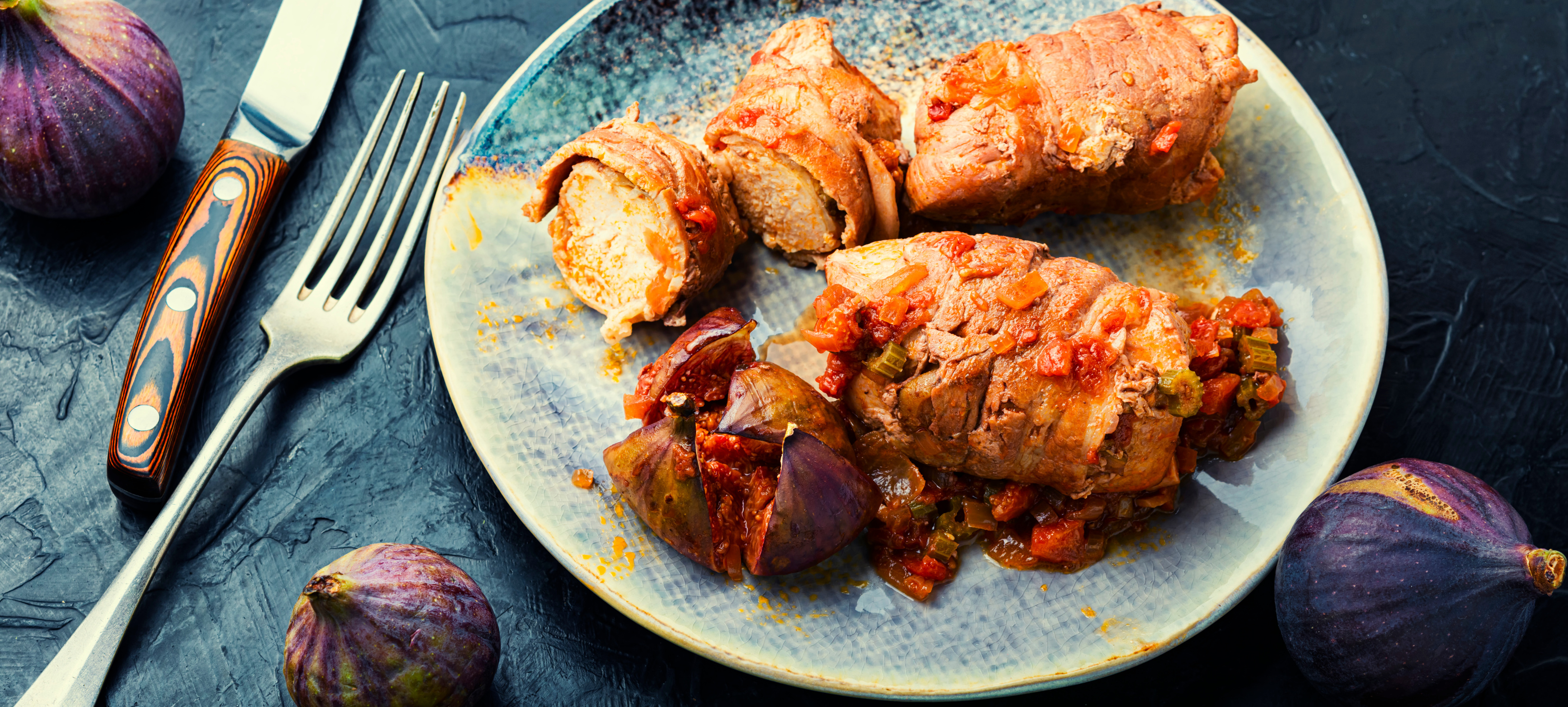 Chicken Rolls with Figs